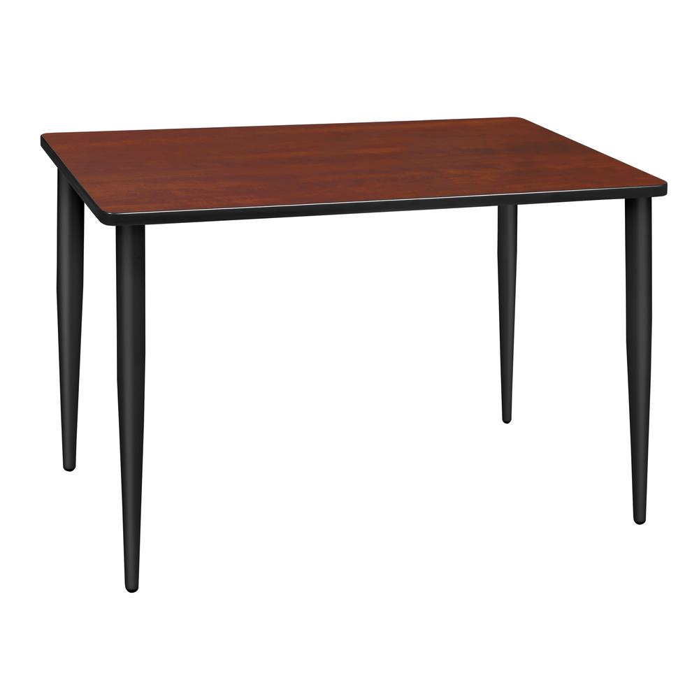 42" x 24" Kahlo Tapered Leg Table- Cherry/ Black. Picture 1