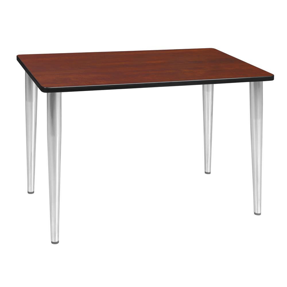 42" x 24" Kahlo Tapered Leg Table- Cherry/ Chrome. Picture 1