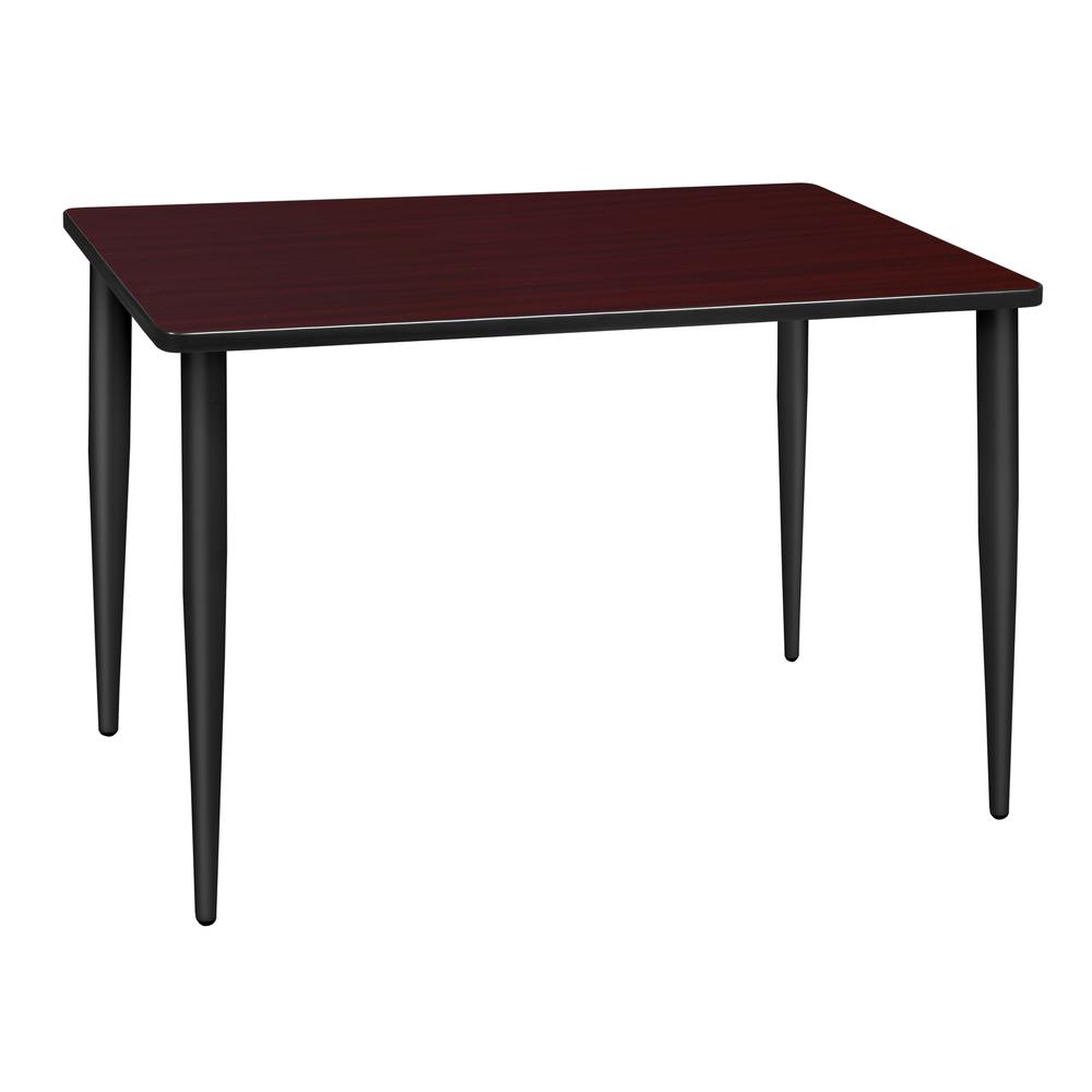 42" x 24" Kahlo Tapered Leg Table- Mahogany/ Black. Picture 1