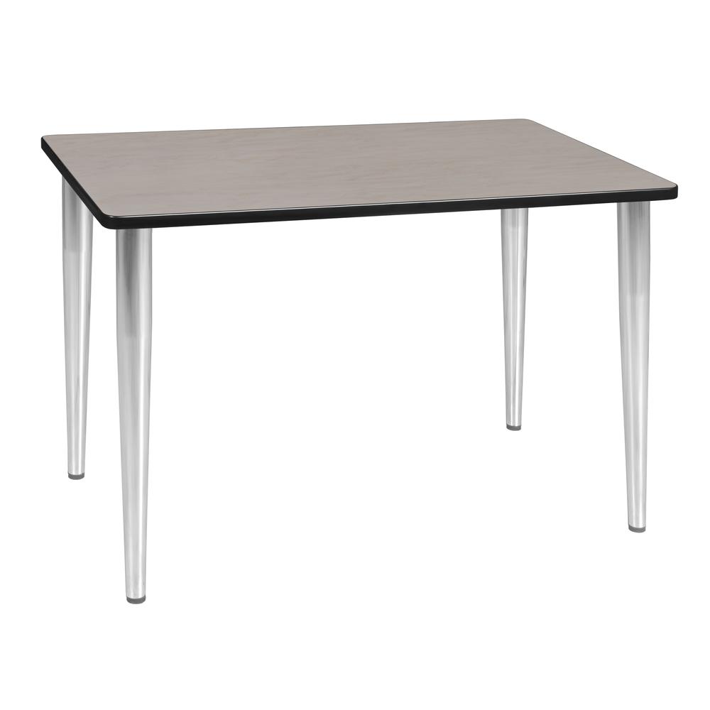 42" x 24" Kahlo Tapered Leg Table- Maple/ Chrome. Picture 1