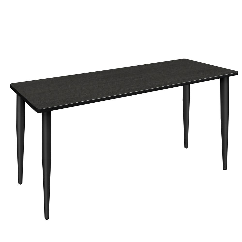 60" x 24" Kahlo Tapered Leg Table- Ash Grey/ Black. Picture 1