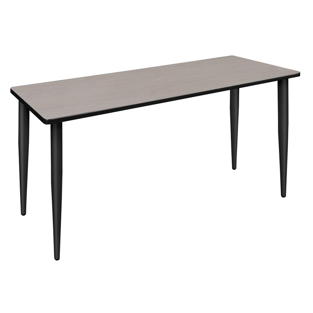 60" x 24" Kahlo Tapered Leg Table- Maple/ Black. Picture 1