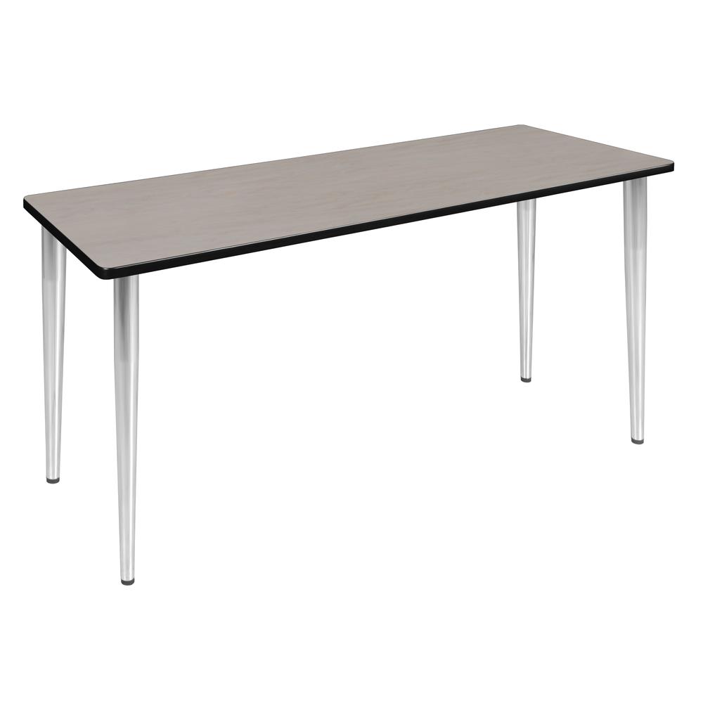 60" x 24" Kahlo Tapered Leg Table- Maple/ Chrome. Picture 1