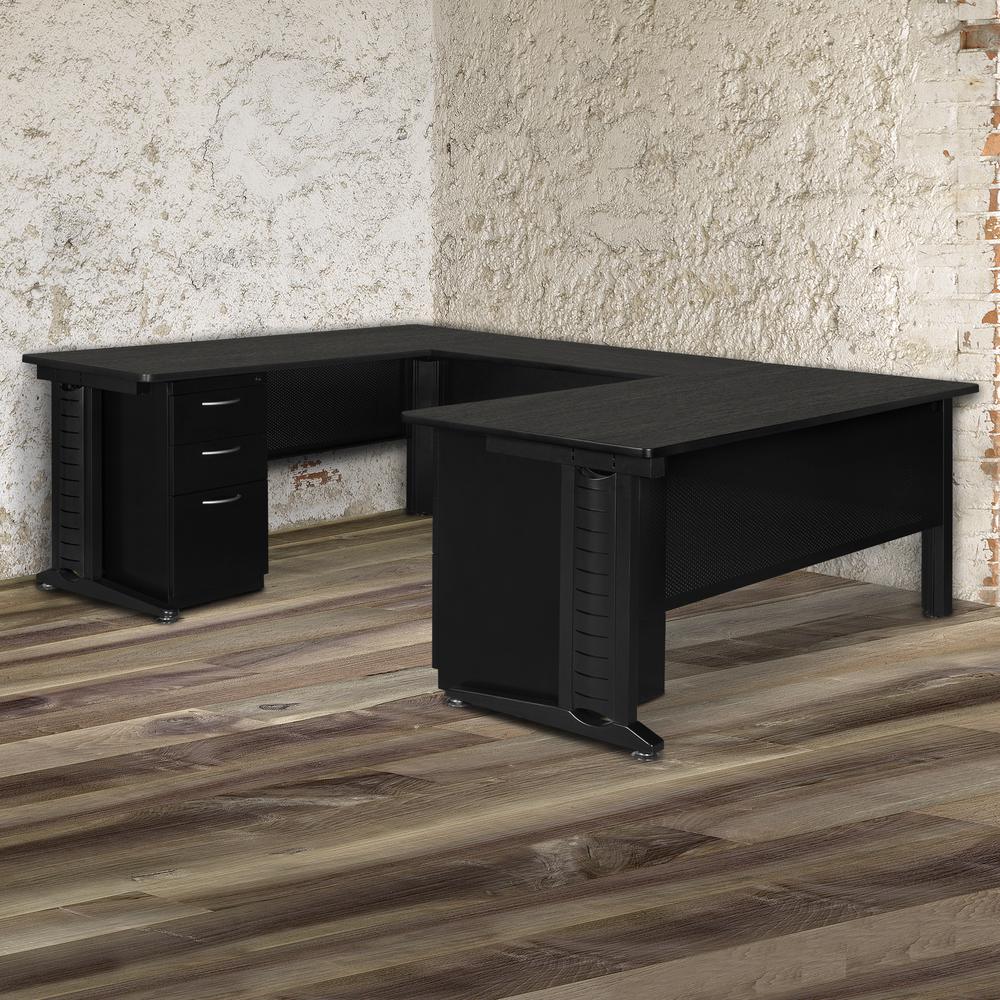 Regency Fusion 72 x 72 in. U Shaped Desk with Double Pedestal Drawer Unit. Picture 2
