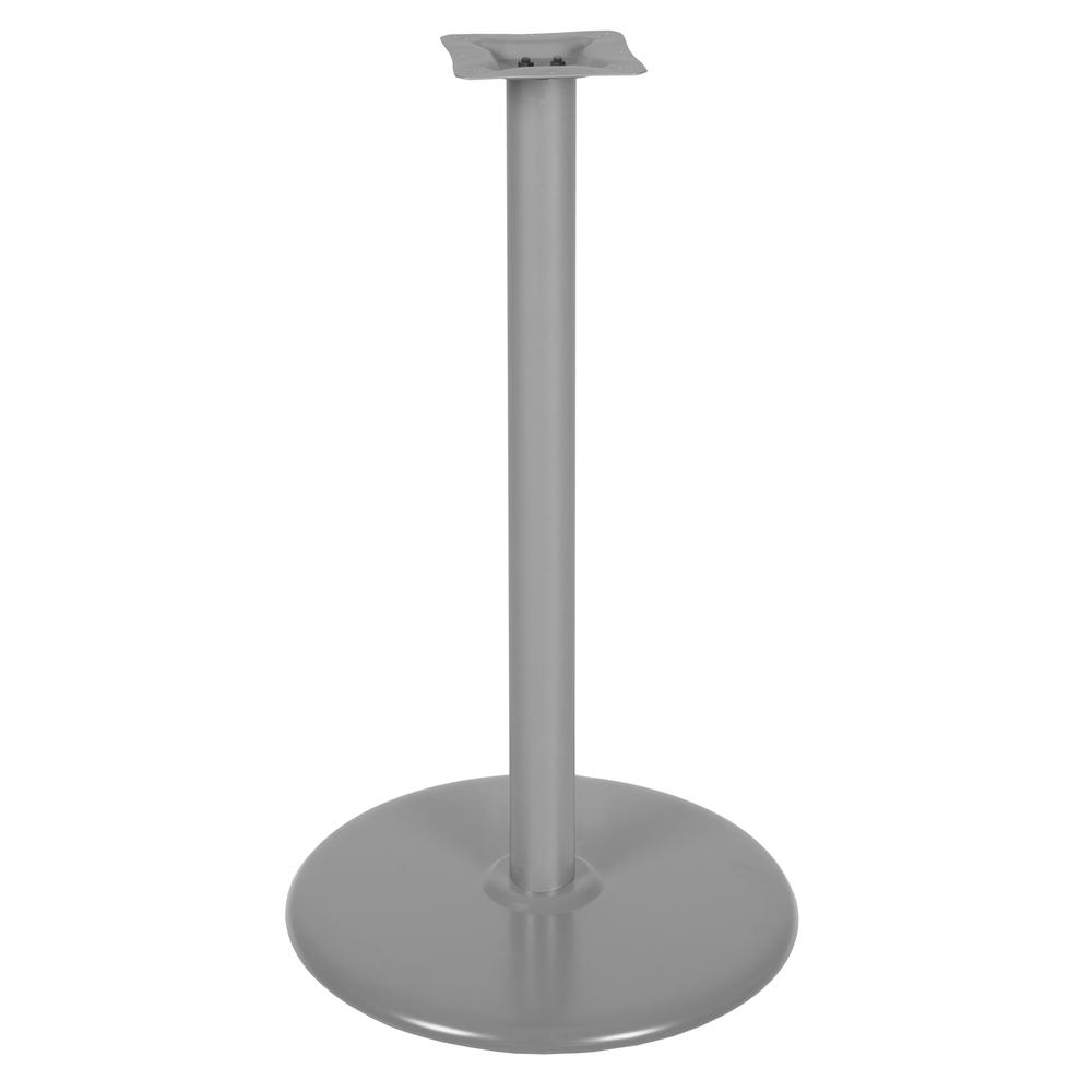 Via Cafe High Platter Base for 30-36" Table Tops- Grey. Picture 1