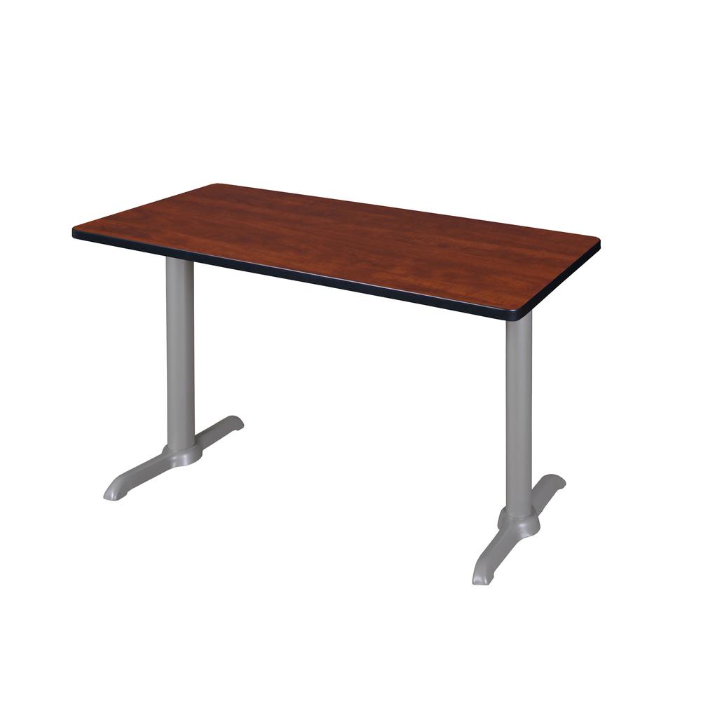 Via 42" x 24" Training Table- Cherry/Grey. Picture 1