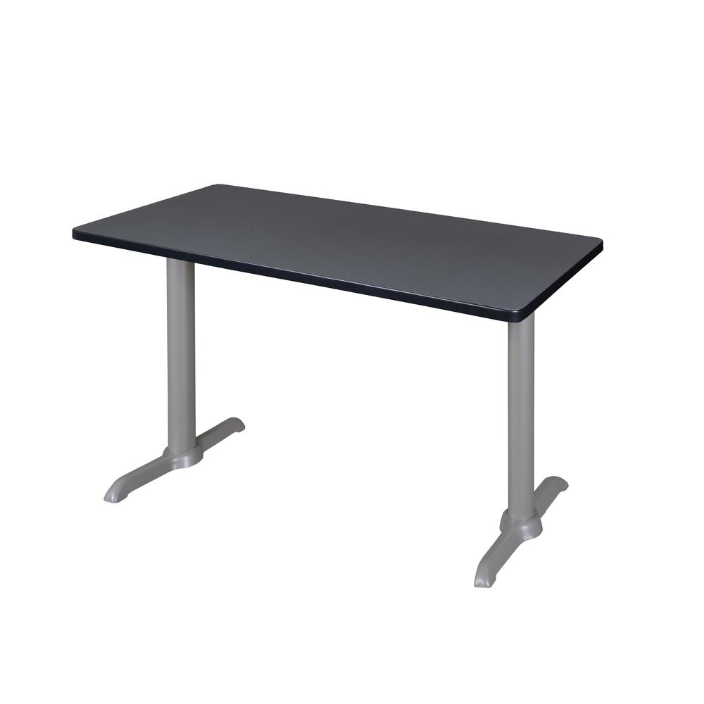 Via 42" x 24" Training Table- Grey/Grey. Picture 1