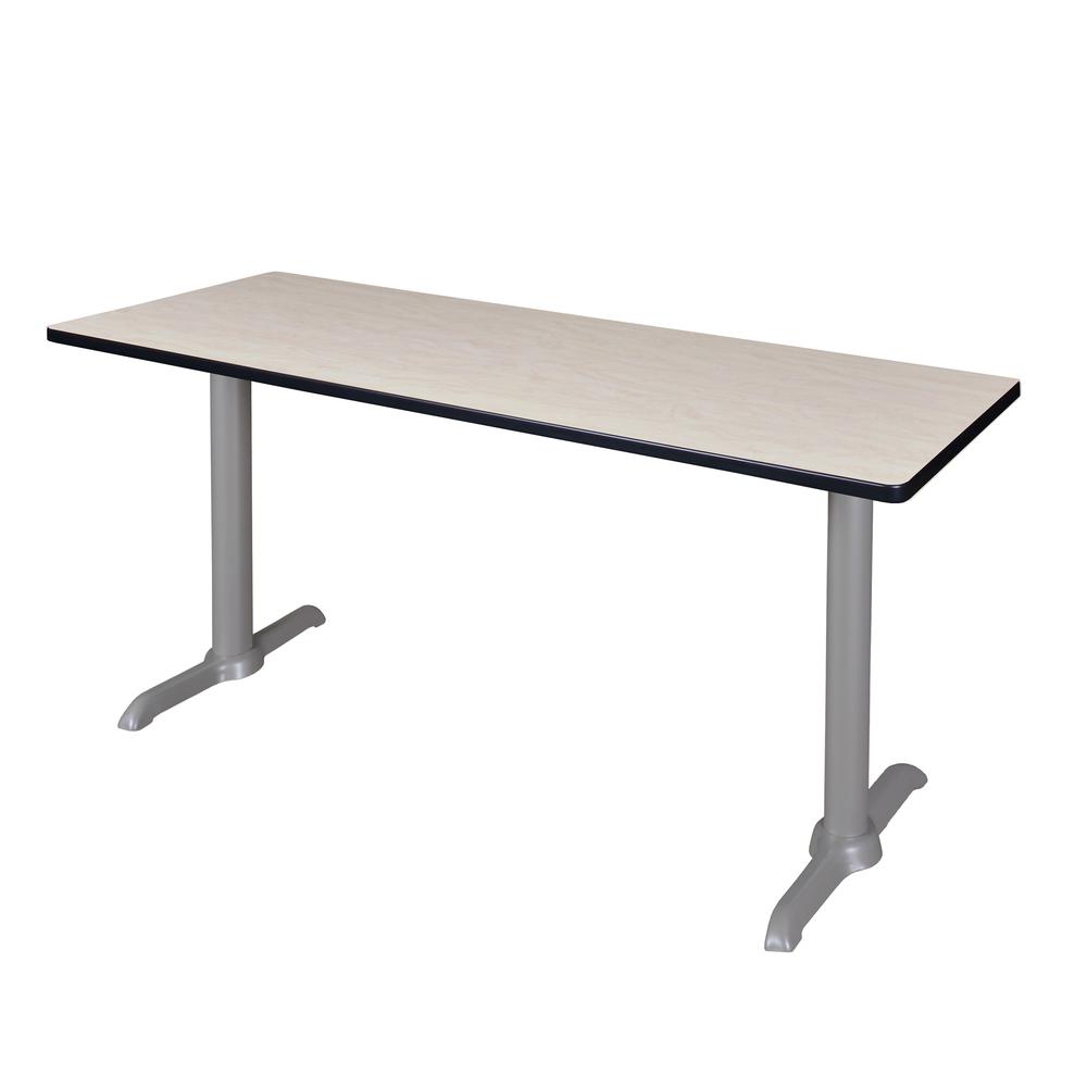 Via 60" x 24" Training Table- Maple/Grey. Picture 1