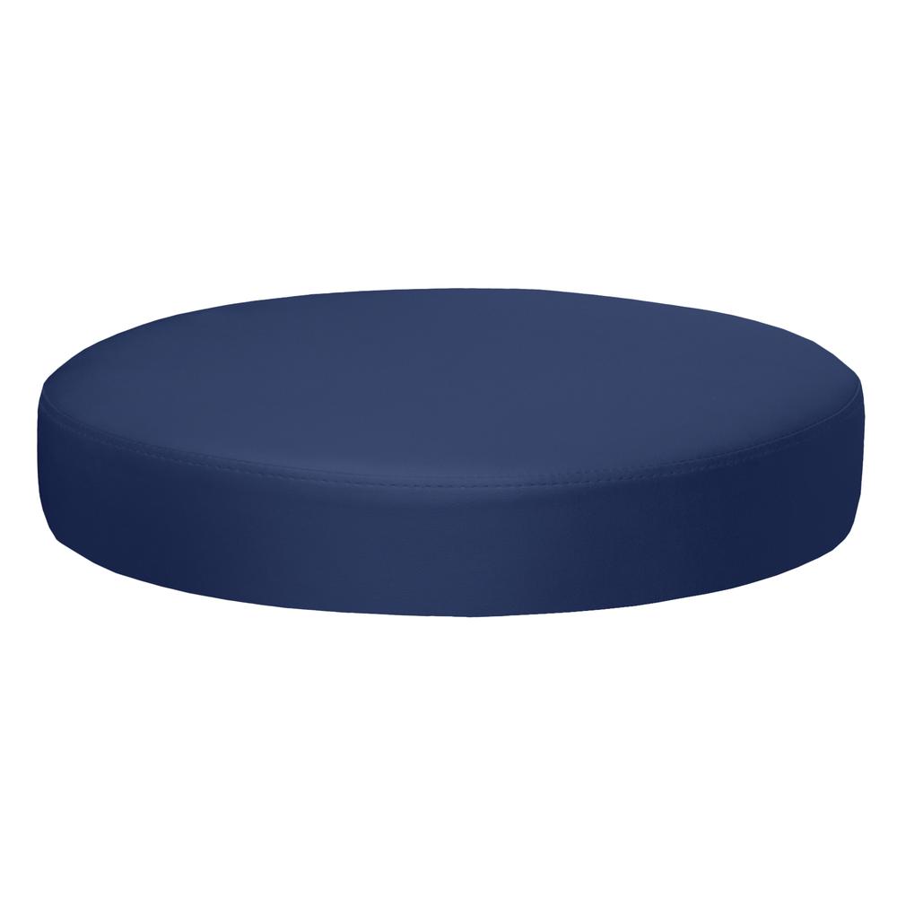 Eric Low Round Ottoman- Naval Blue. The main picture.