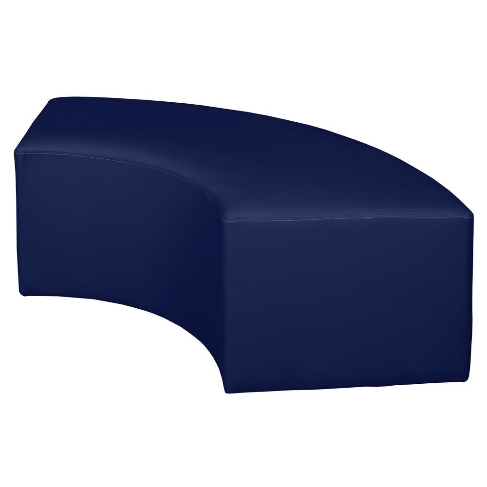 Aurora Curved Ottoman- Naval Blue. Picture 1