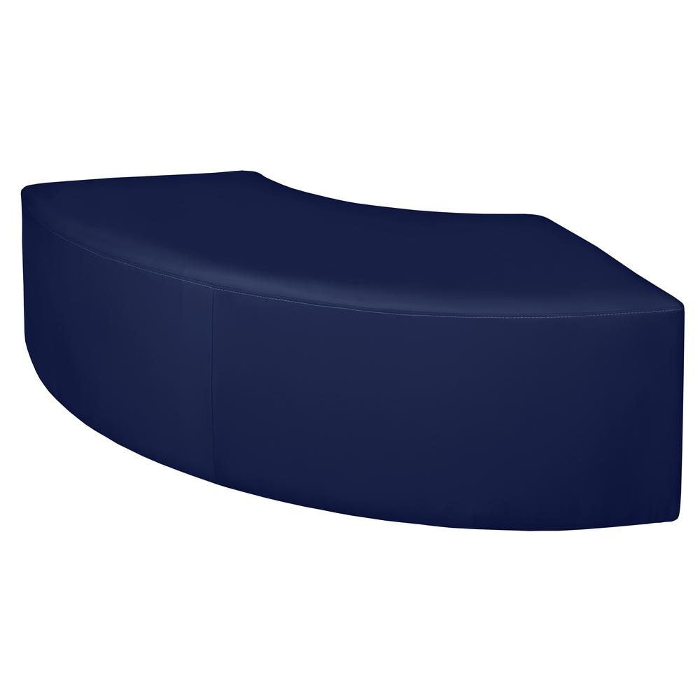 Aurora Curved Ottoman- Naval Blue. Picture 2