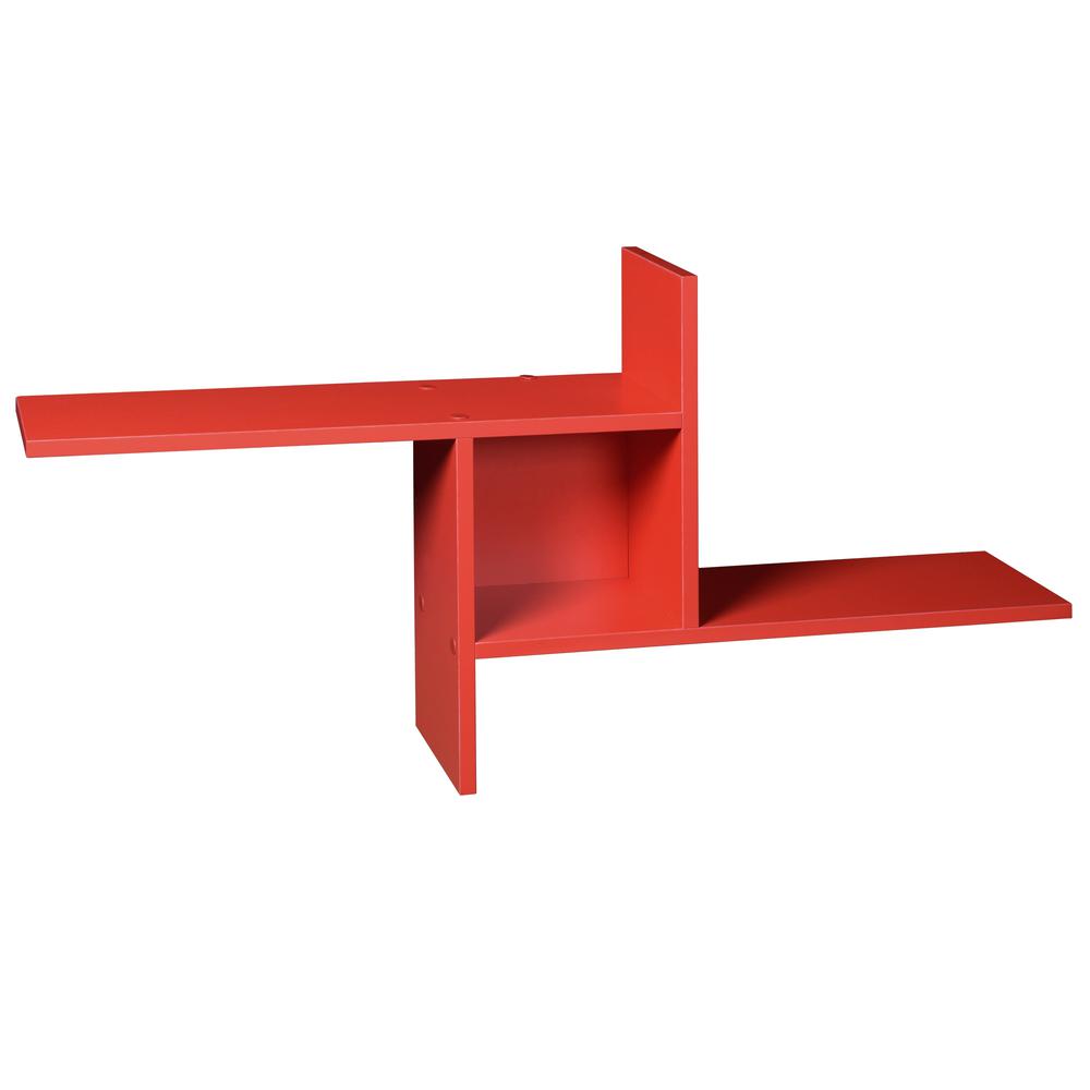 Niche Lux Tiered Wall Shelf - Red. Picture 1