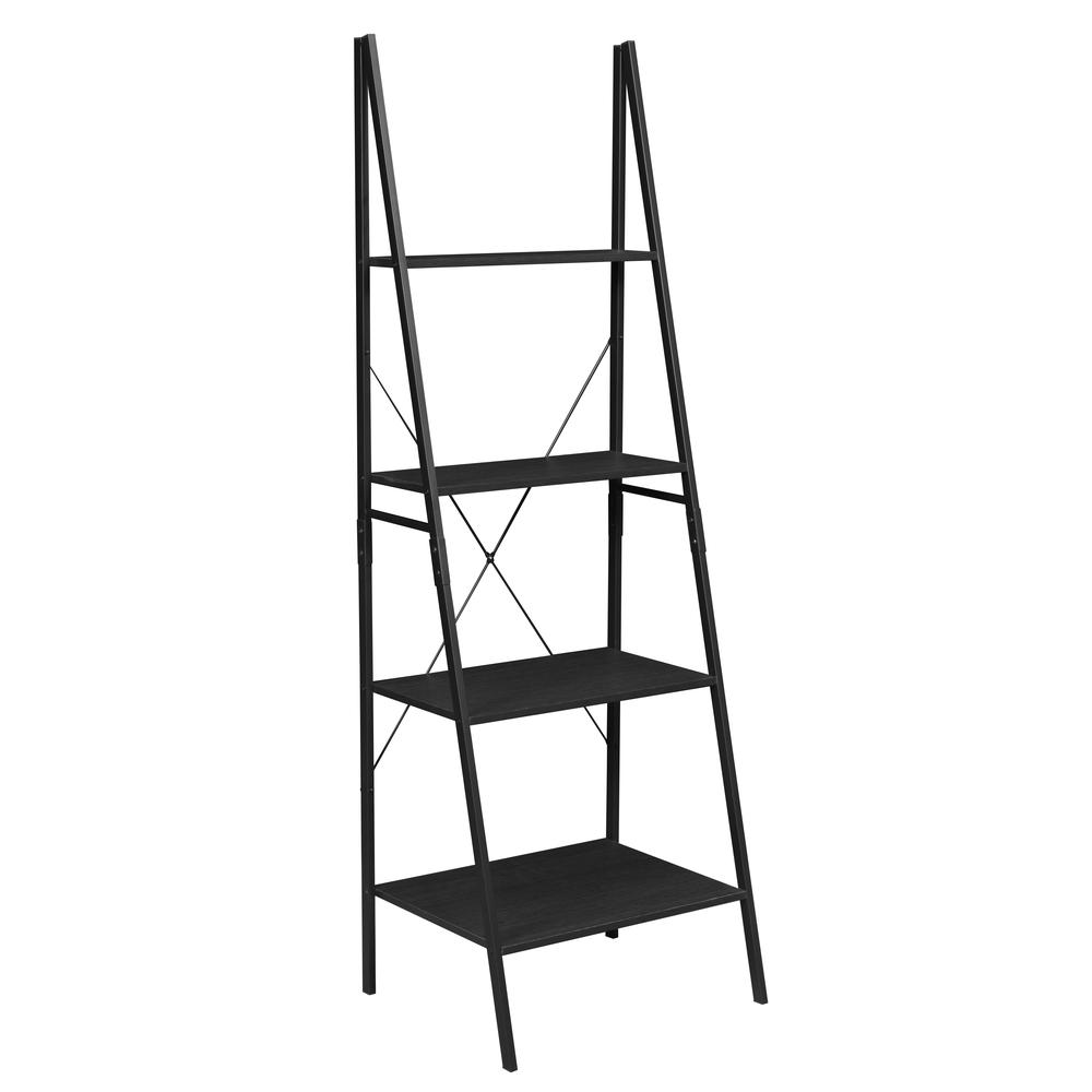 Niche Soho 72" Ladder Bookcase- Ebony. Picture 1
