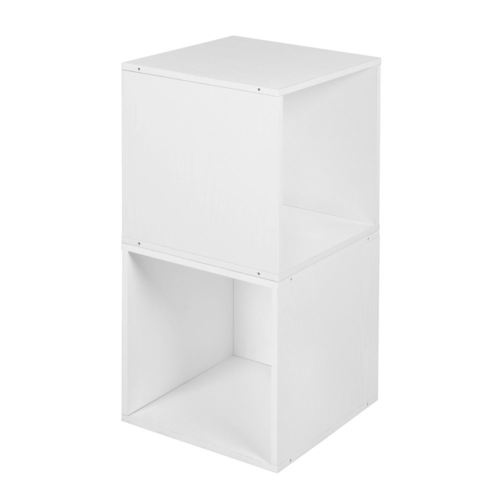 Niche Cubo Storage Set - 2 Cubes- White Wood Grain. Picture 2