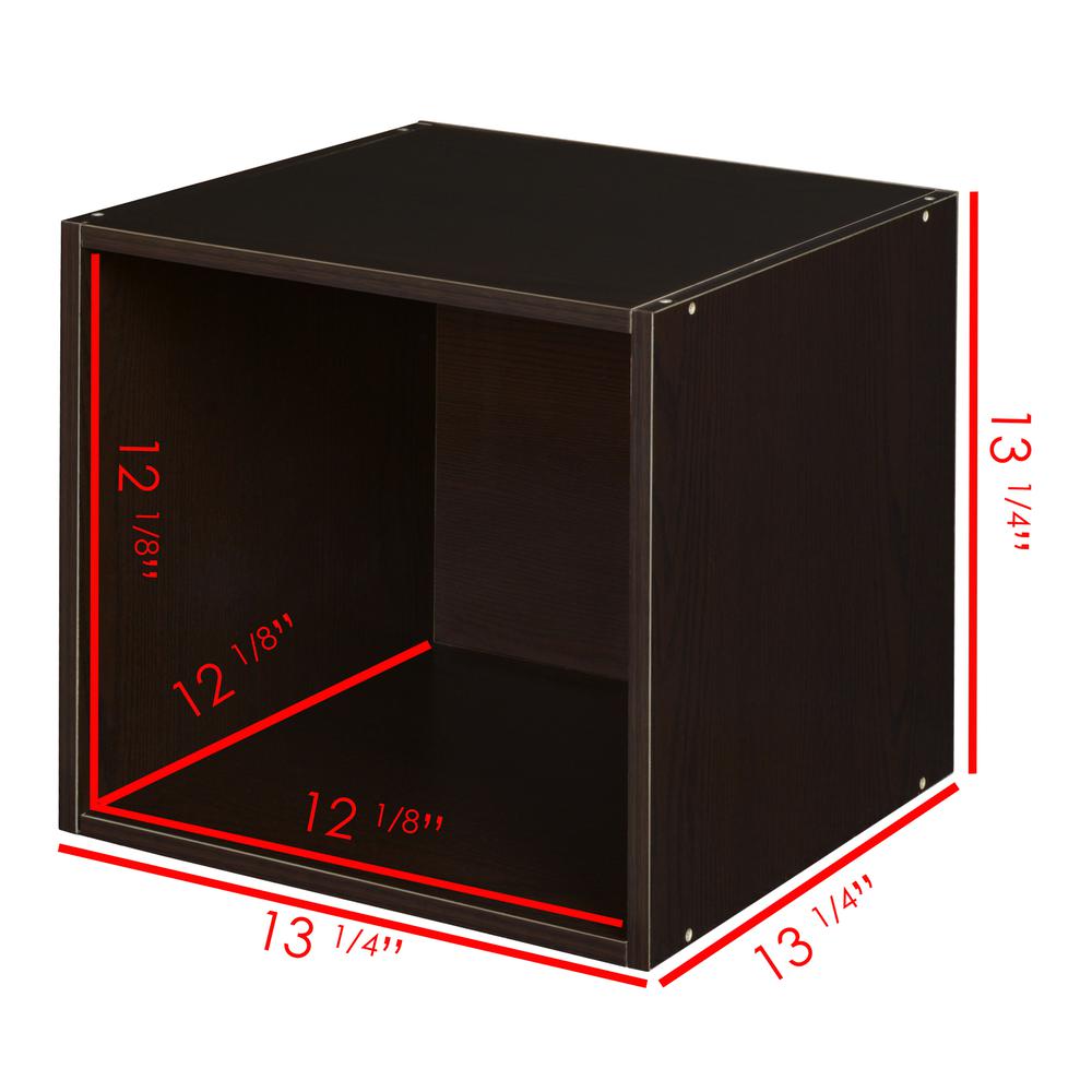 Niche Cubo Storage Set- 3 Full Cubes/3 Half Cubes with Foldable Storage Bins- Truffle/Black. Picture 4
