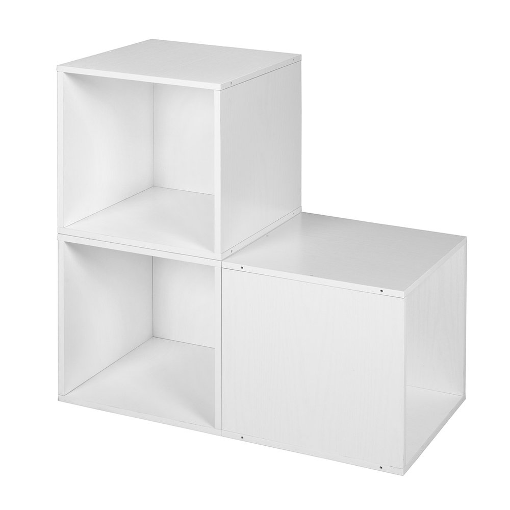 Niche Cubo Storage Set - 3 Cubes- White Wood Grain. Picture 2