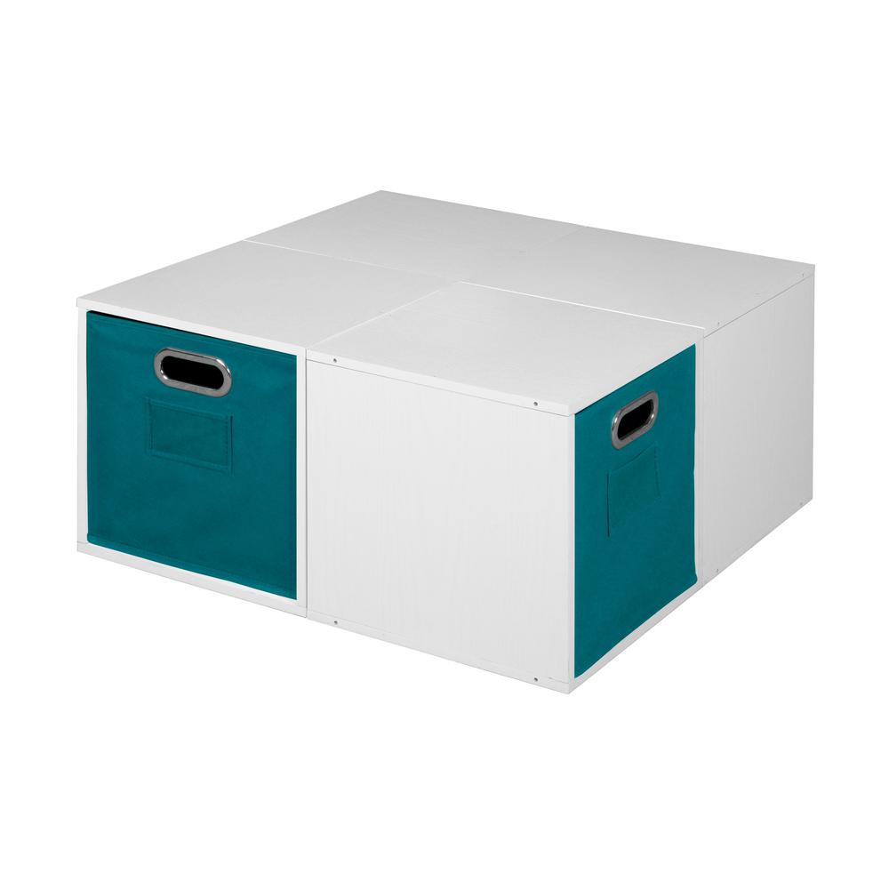 Niche Cubo Storage Set - 4 Cubes- White Wood Grain. Picture 3