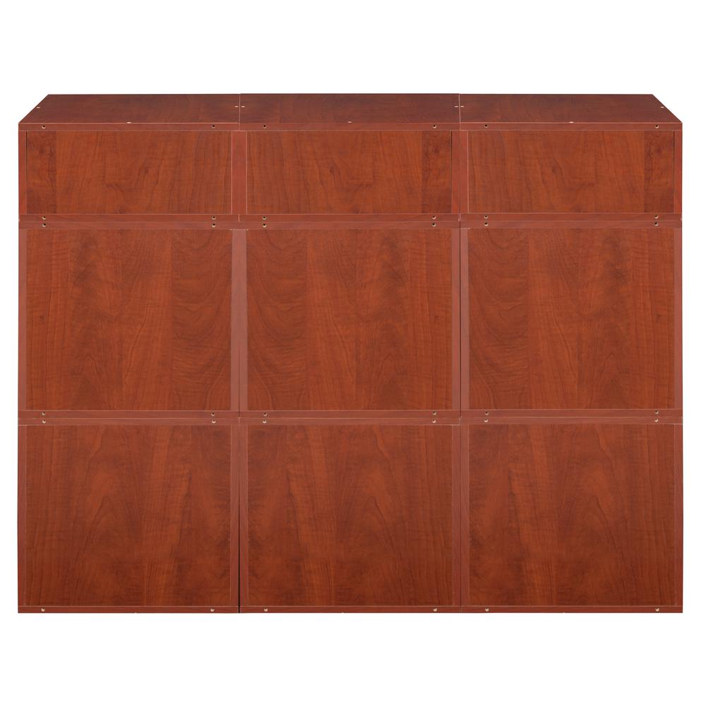 Niche Cubo Storage Set- 6 Full Cubes/3 Half Cubes with Foldable Storage Bins- Cherry/Natural. Picture 3