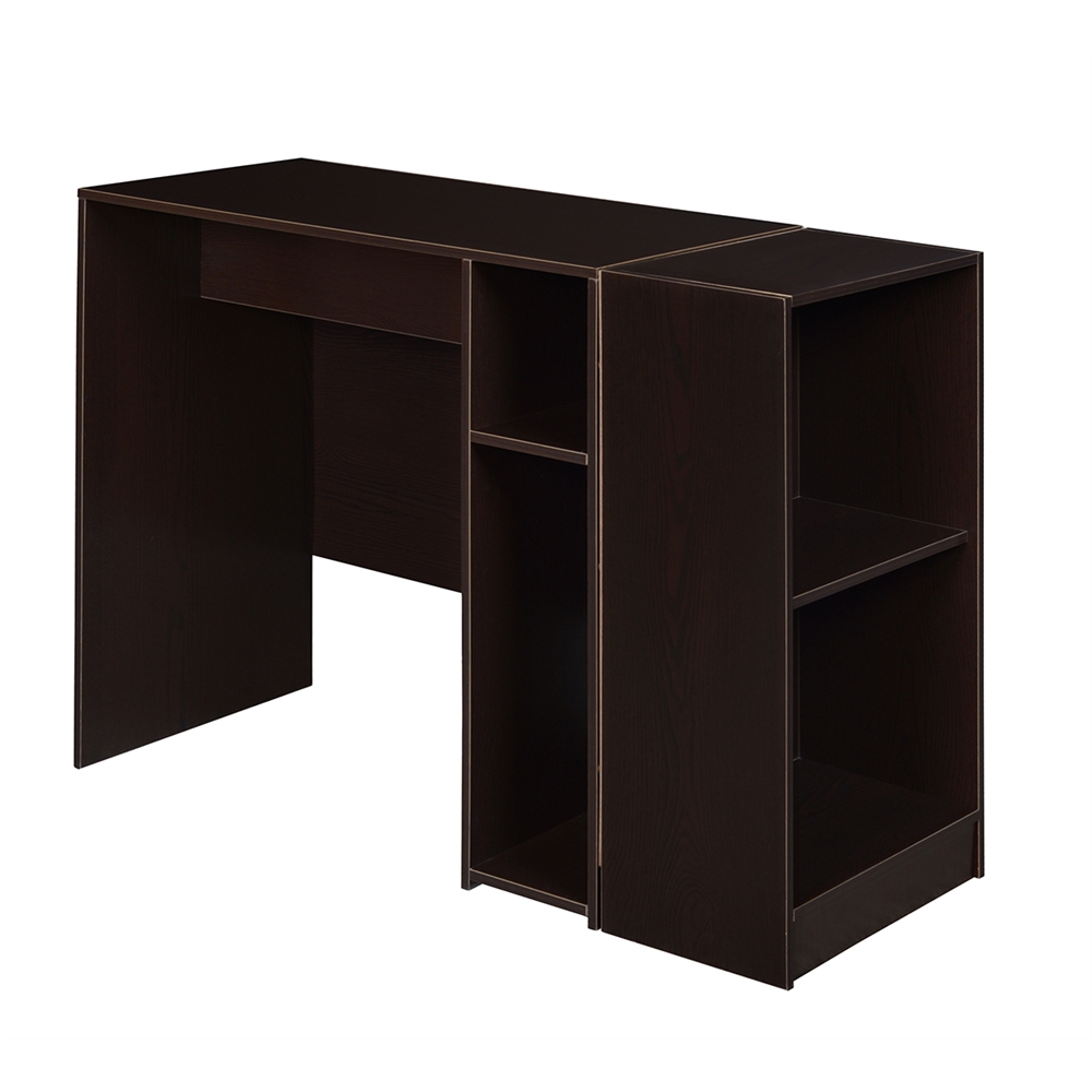 Mod Desk with 2 shelf Bookcase - Truffle. Picture 1