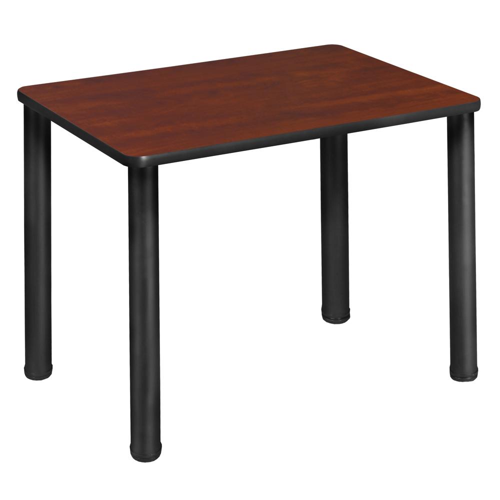 18.5" x 26" Rectangle Desk - Cherry/ Black. Picture 1