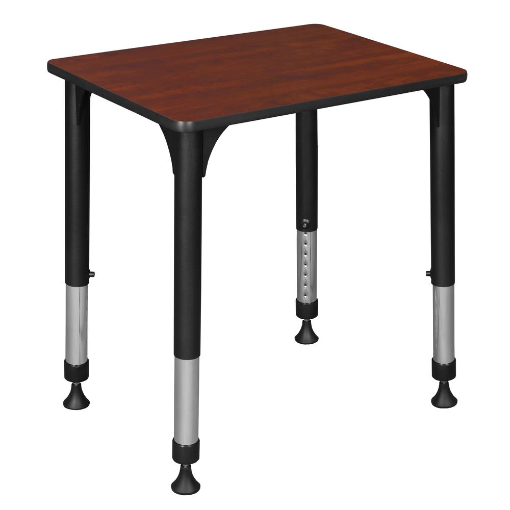 18.5" x 26" Rectangle Height Adjustable School Desk- Cherry. Picture 1