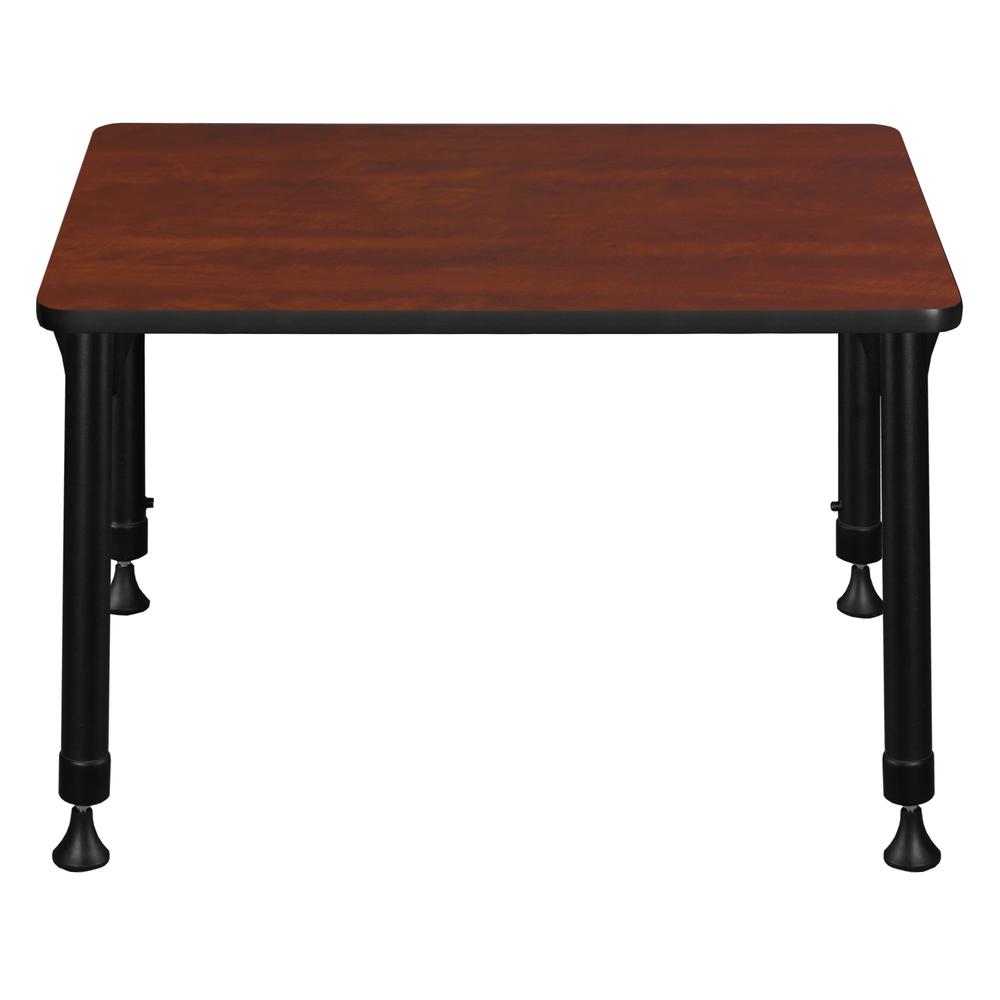 18.5" x 26" Rectangle Height Adjustable School Desk- Cherry. Picture 4