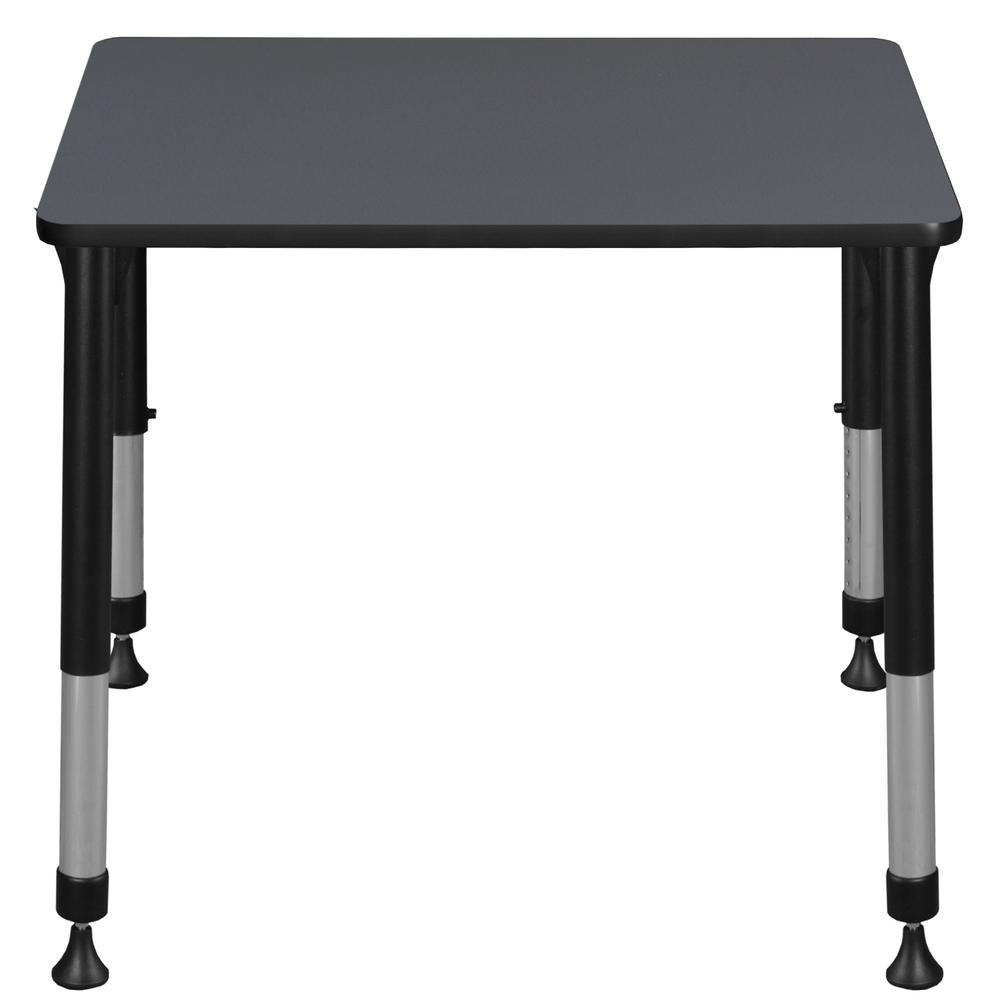 18.5" x 26" Rectangle Height Adjustable School Desk- Grey. Picture 2