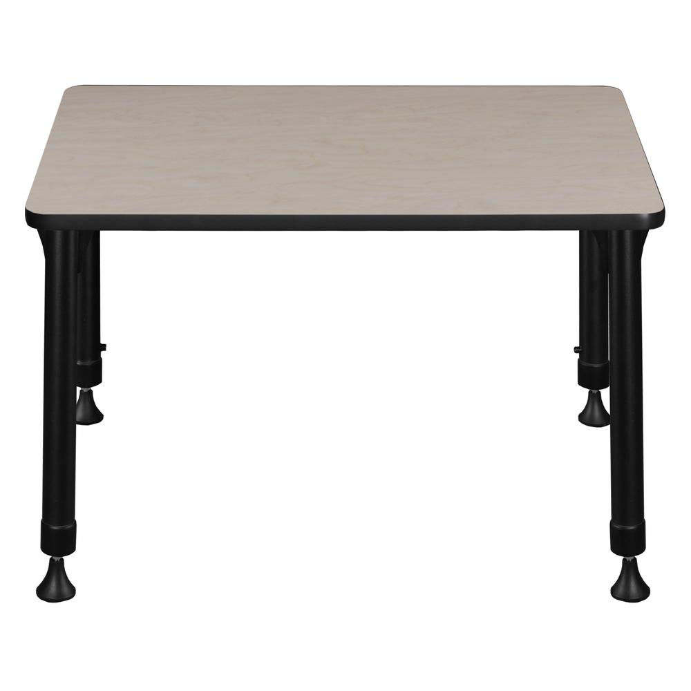 18.5" x 26" Rectangle Height Adjustable School Desk- Maple. Picture 4