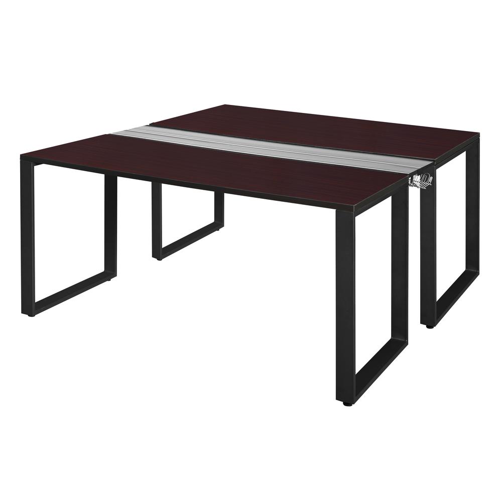 Structure 60" x 24" Benching System - Mahogany/ Black. Picture 1