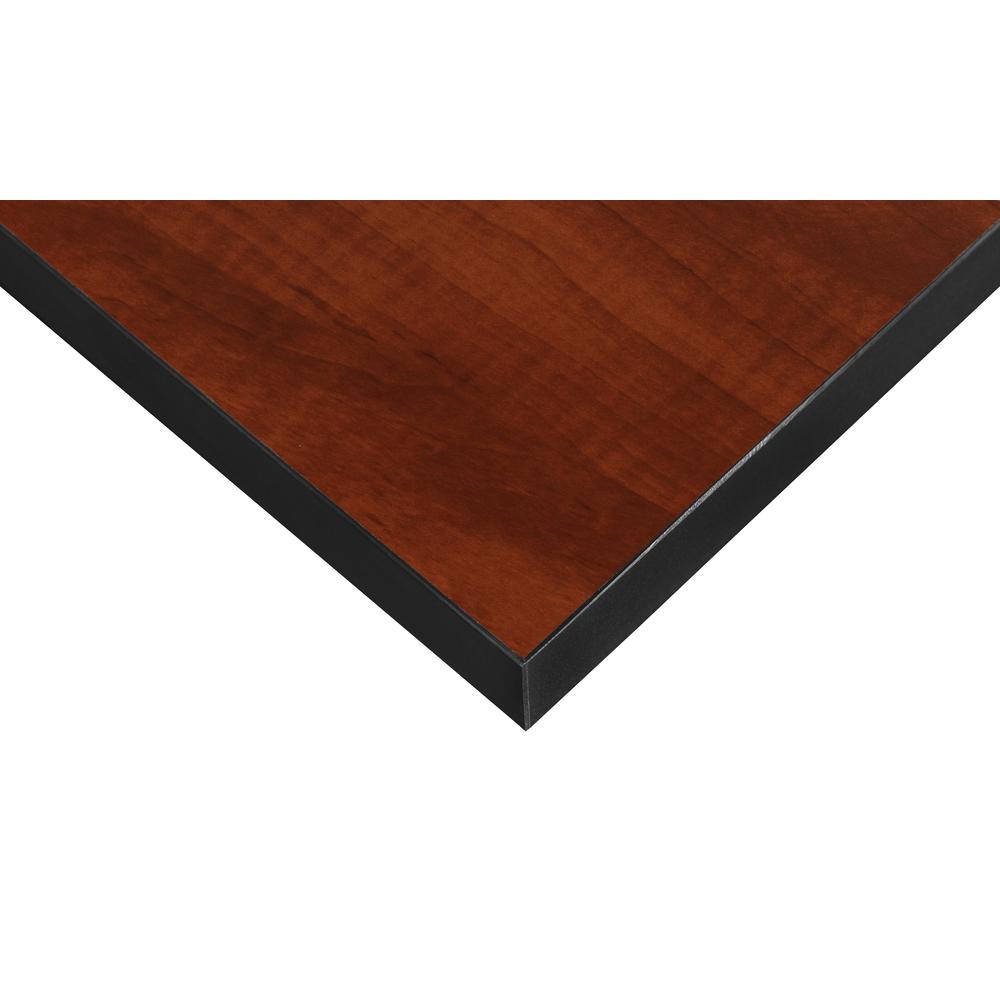 Structure 60" x 30" L-Desk Shell with 42" Return- Cherry/Black. Picture 3