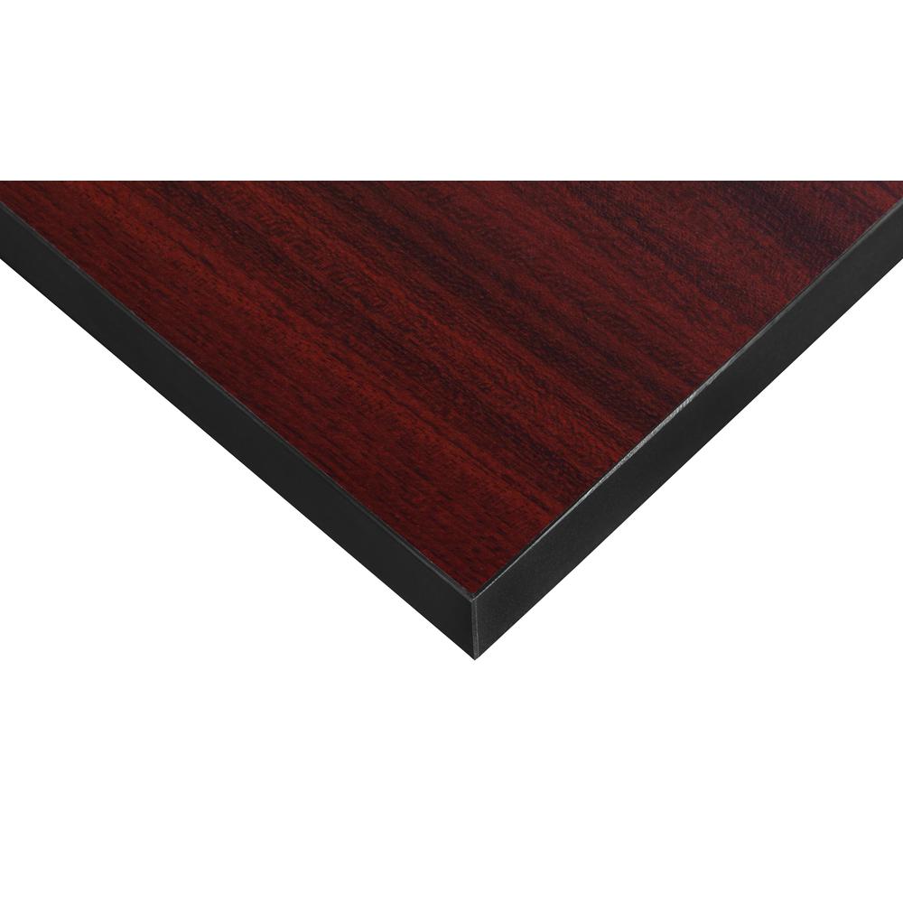 Structure 60" x 30" L-Desk Shell with 42" Return- Mahogany/Black. Picture 3