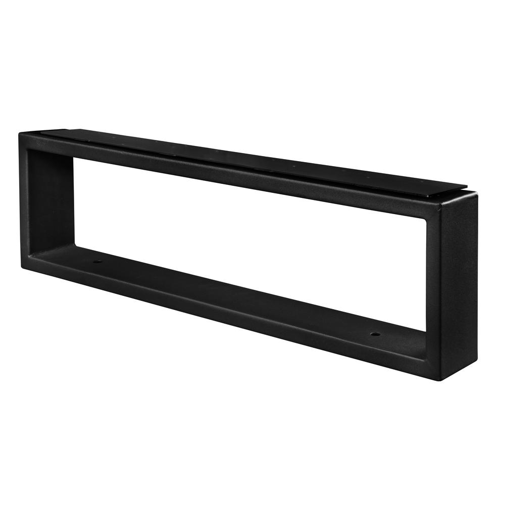 Structure 24" O- Leg for Low Credenza - Black. Picture 1