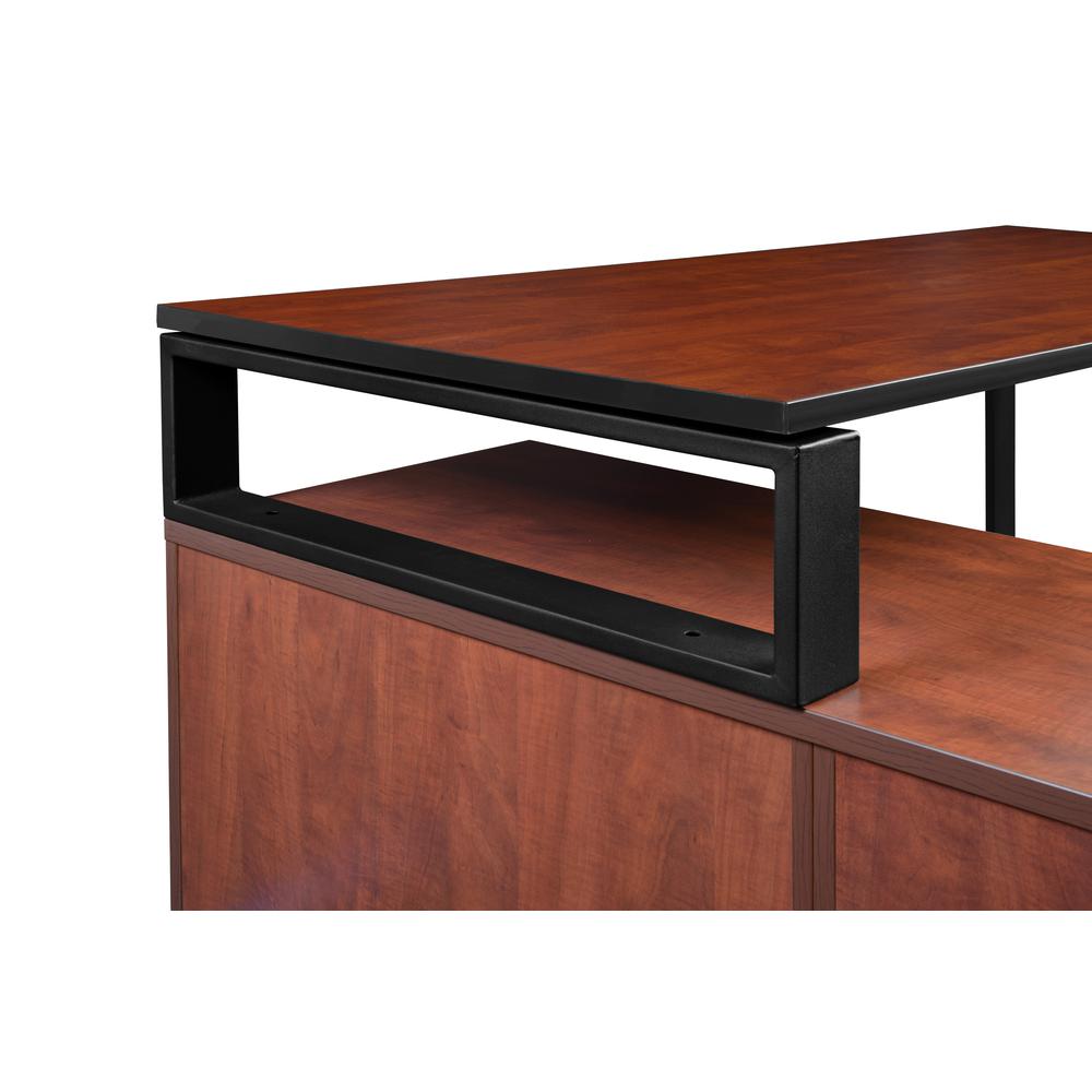 Structure 24" O- Leg for Low Credenza - Black. Picture 2