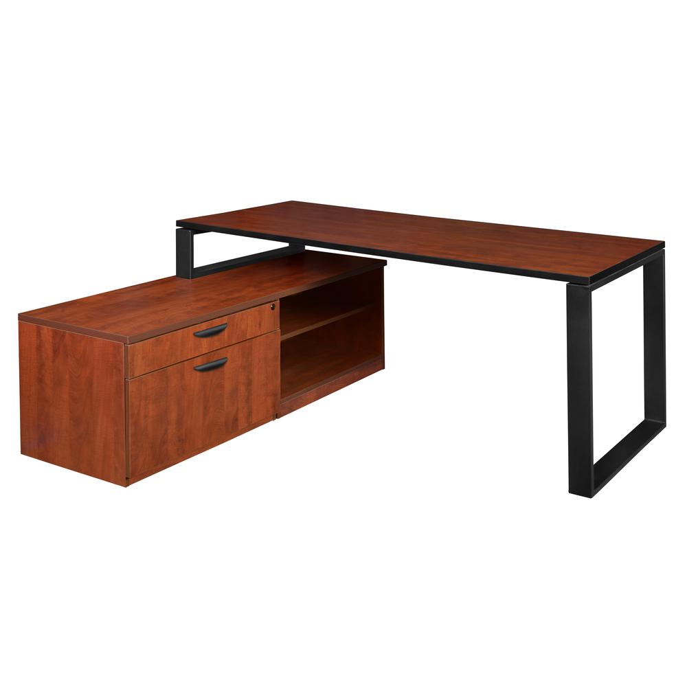 Structure 24" O- Leg for Low Credenza - Black. Picture 3