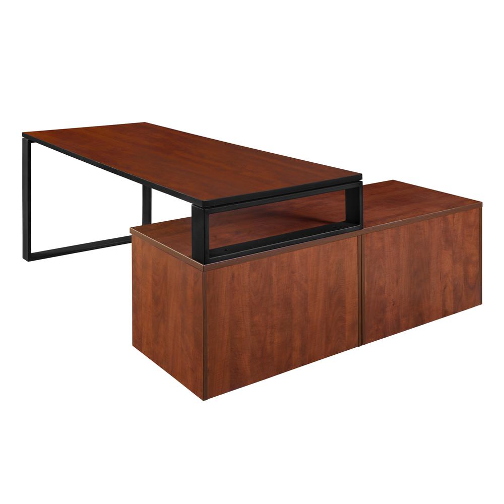 Structure 24" O- Leg for Low Credenza - Black. Picture 4