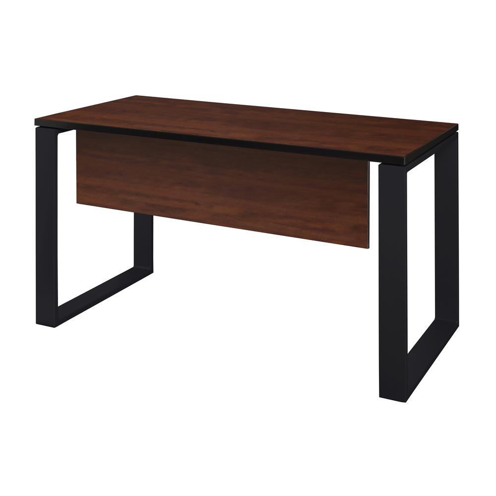 Structure 42" x 24" Training Table with Modesty Panel- Cherry/Black. Picture 1