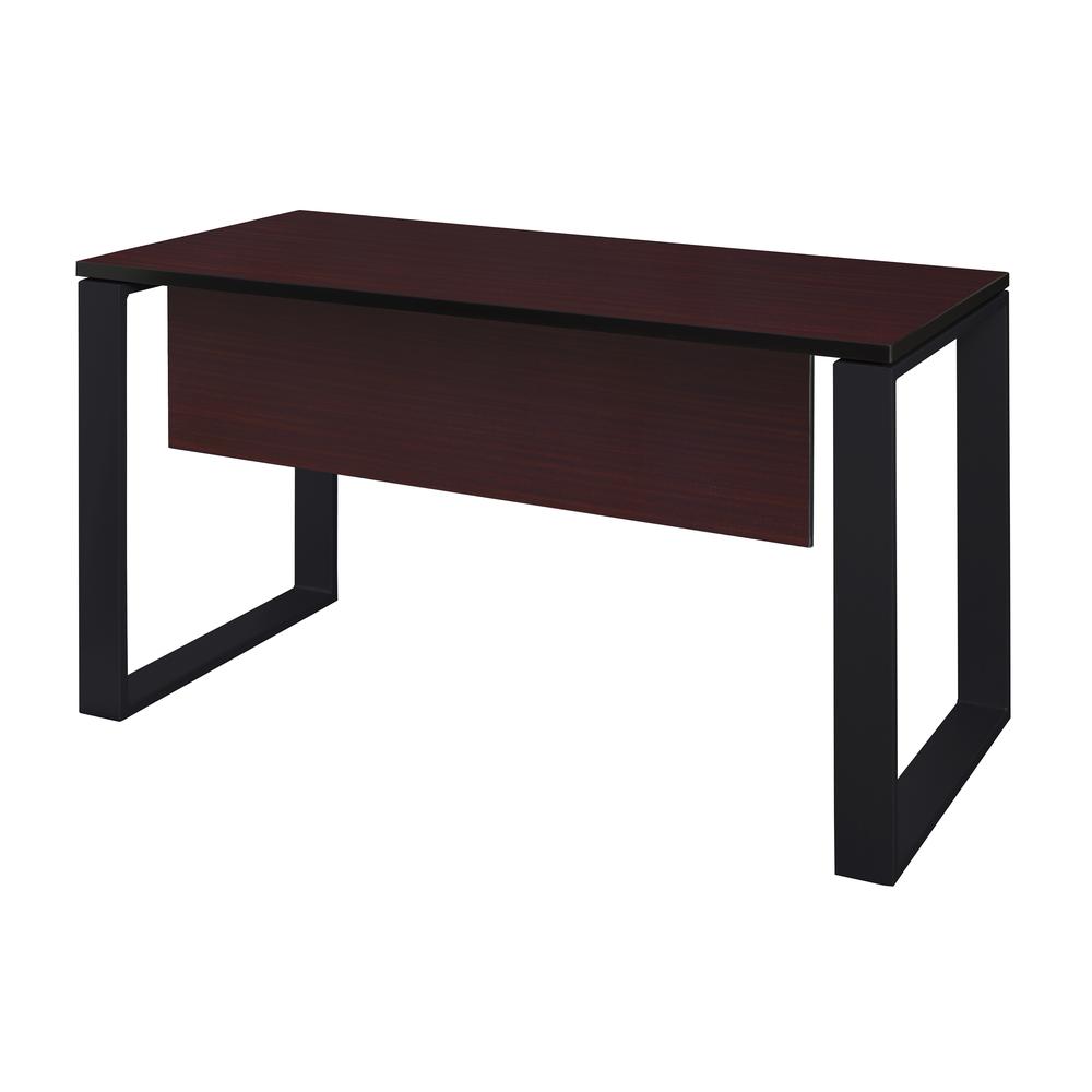 Structure 42" x 24" Training Table with Modesty Panel- Mahogany/Black. Picture 1