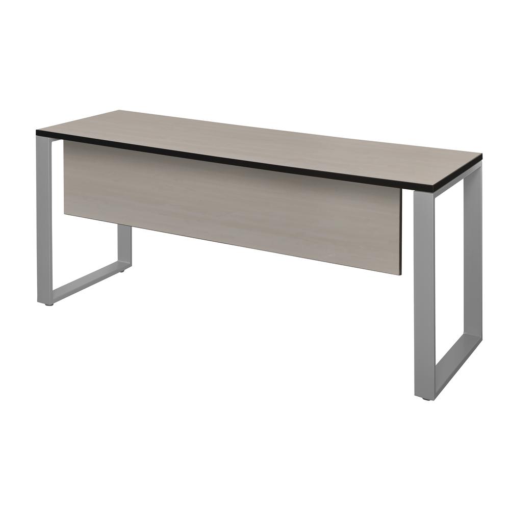 Regency Structure 60 x 24 in. Seminar Training Table with Modesty Panel- Maple/ Grey. Picture 1