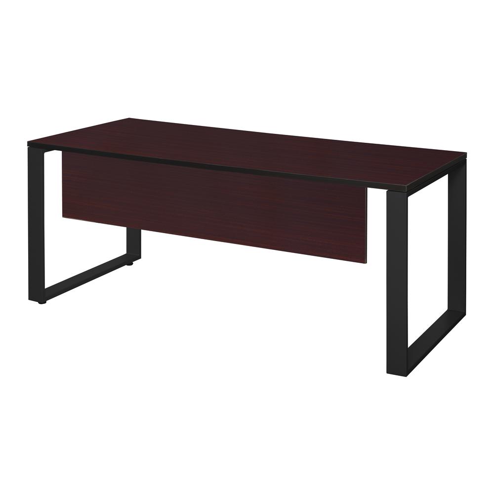 Structure 60" x 30" Training Table with Modesty Panel- Mahogany/Black. Picture 1