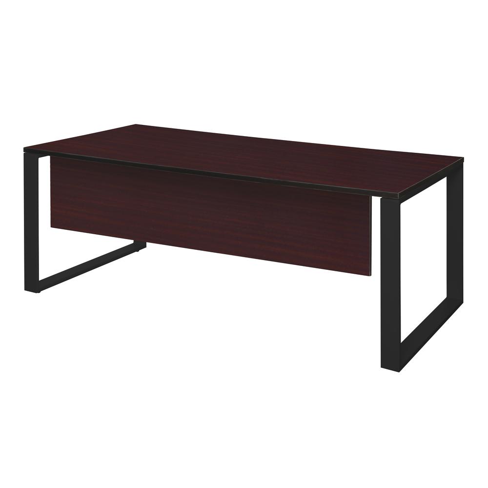 Structure 72" x 36" Training Table with Modesty Panel- Mahogany/Black. Picture 1