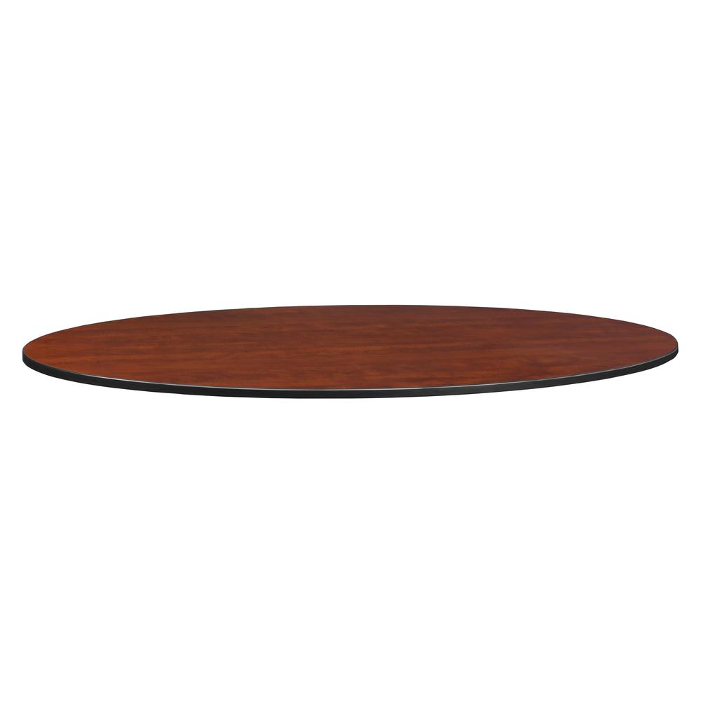 Structure 72" x 36" Oval Table Top - Cherry/ Maple. Picture 1