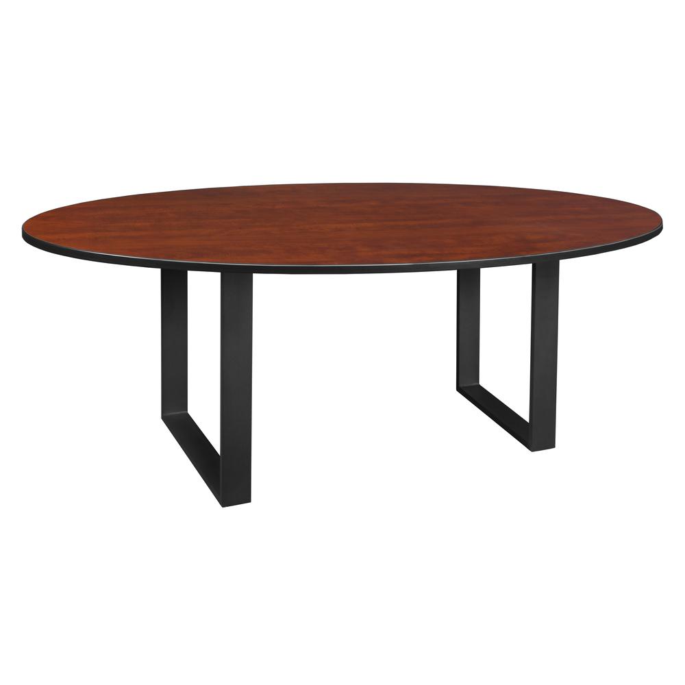 Structure 72" x 36" Oval Table Top - Cherry/ Maple. Picture 5