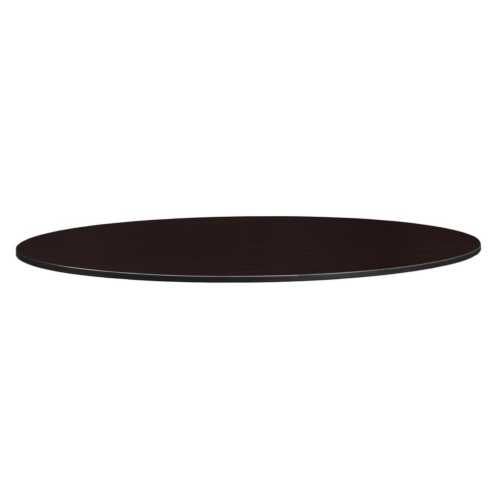 Structure 72" x 36" Oval Table Top - Mahogany/ Mocha Walnut. Picture 2