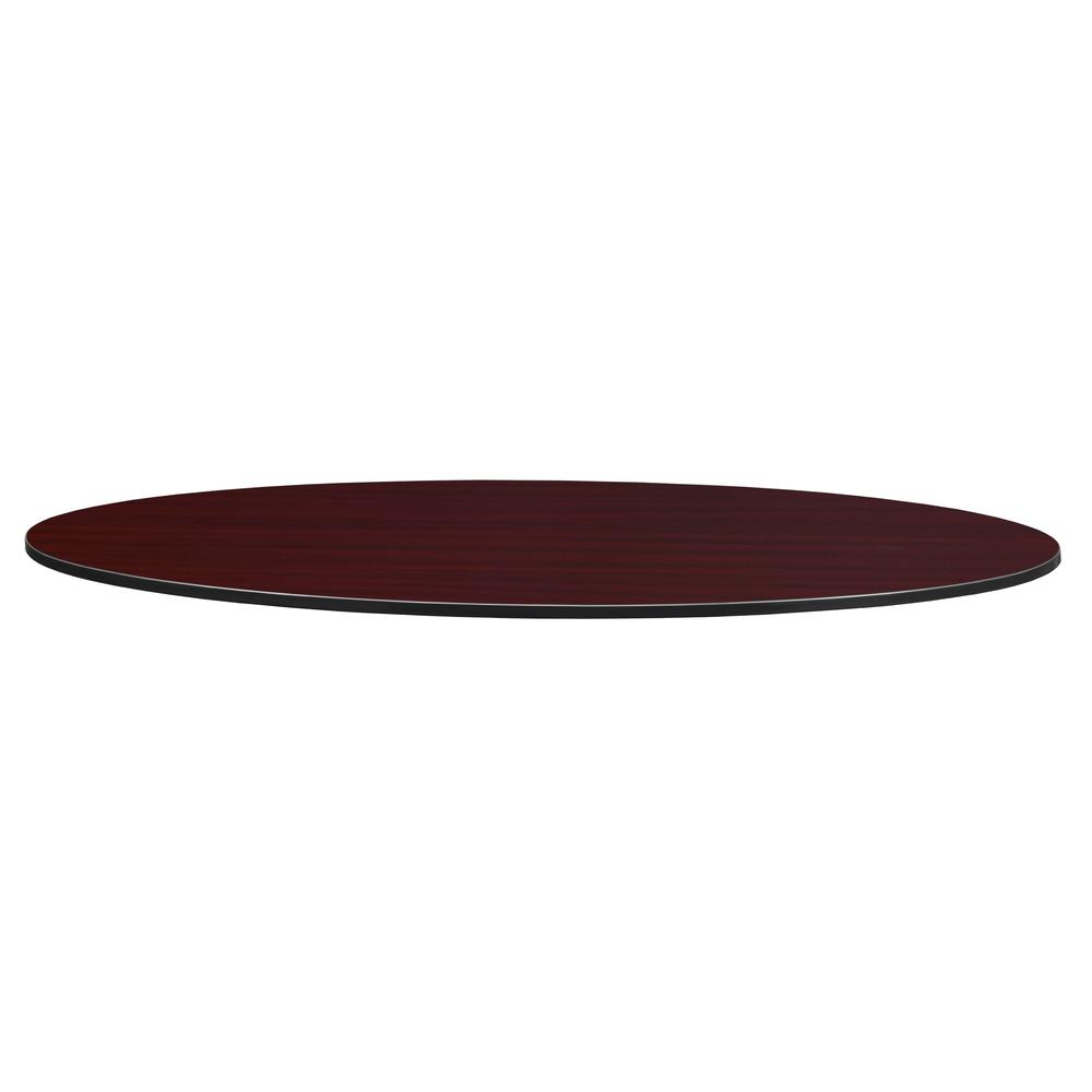 Structure 72" x 36" Oval Table Top - Mahogany/ Mocha Walnut. Picture 3