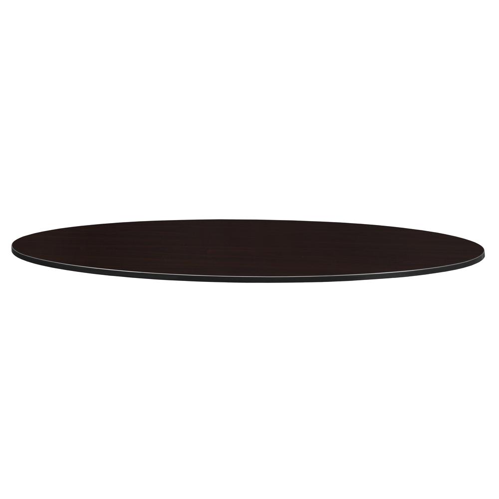 Structure 72" x 36" Oval Table Top - Mahogany/ Mocha Walnut. Picture 4