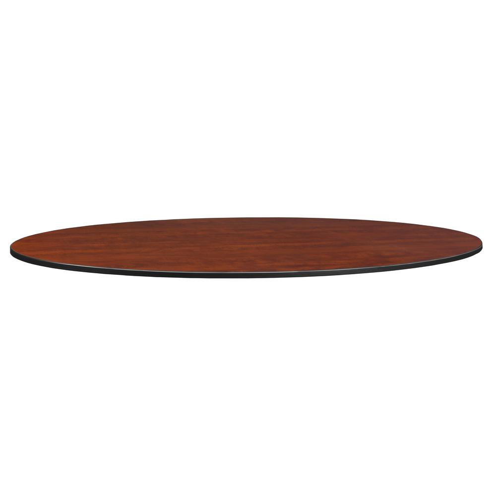 Structure 96" x 48" Oval Table Top- Cherry/Maple. Picture 1