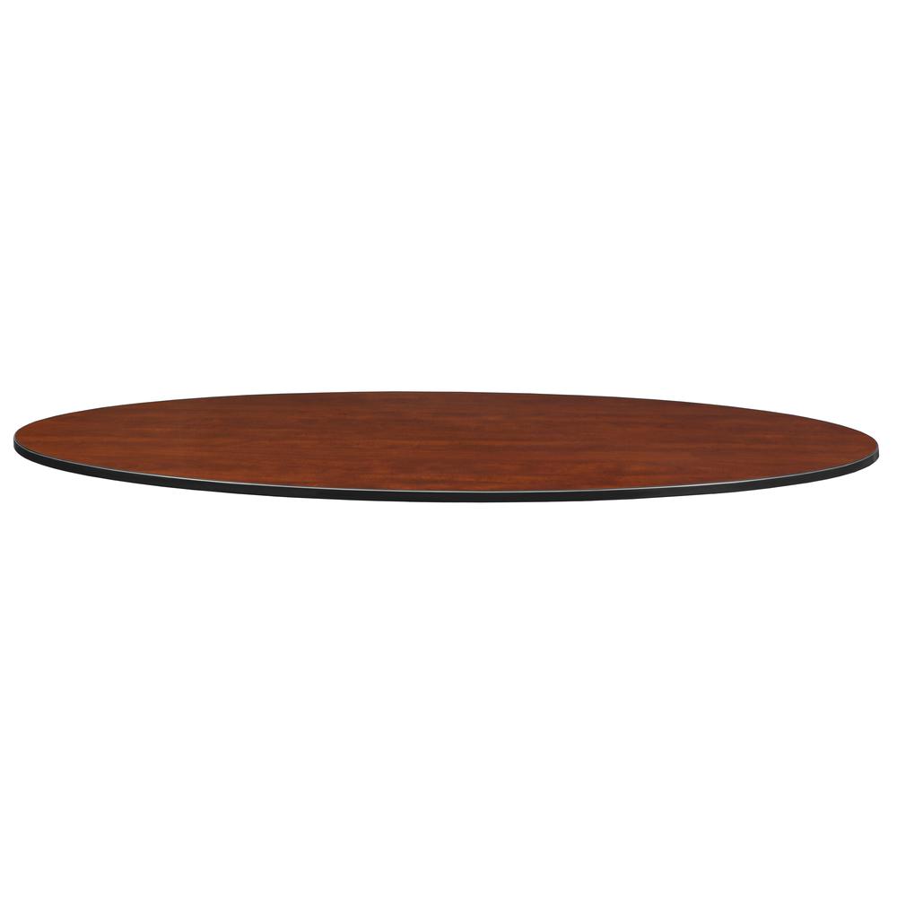 Structure 96" x 48" Oval Table Top- Cherry/Maple. Picture 3