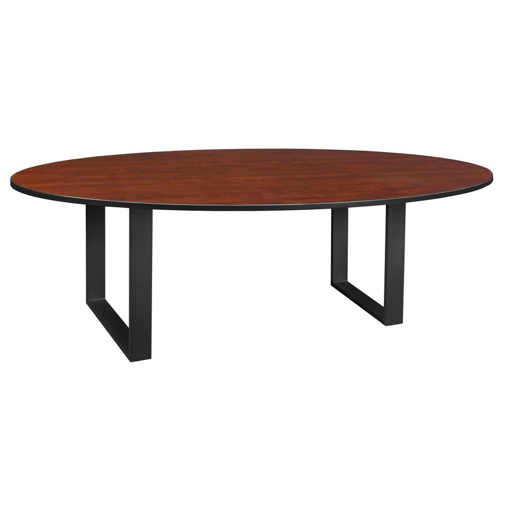 Structure 96" x 48" Oval Table Top- Cherry/Maple. Picture 5