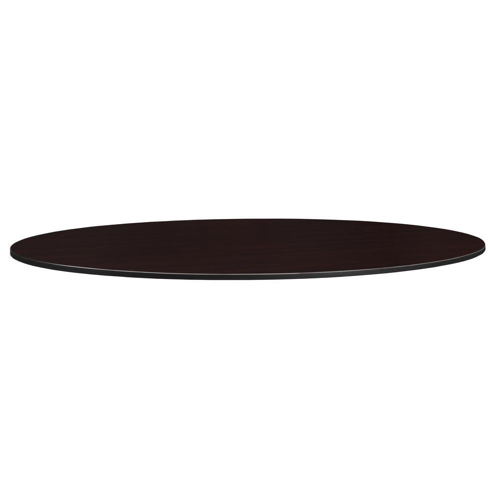 Structure 96" x 48" Oval Table Top- Mahogany/ Mocha Walnut. Picture 2