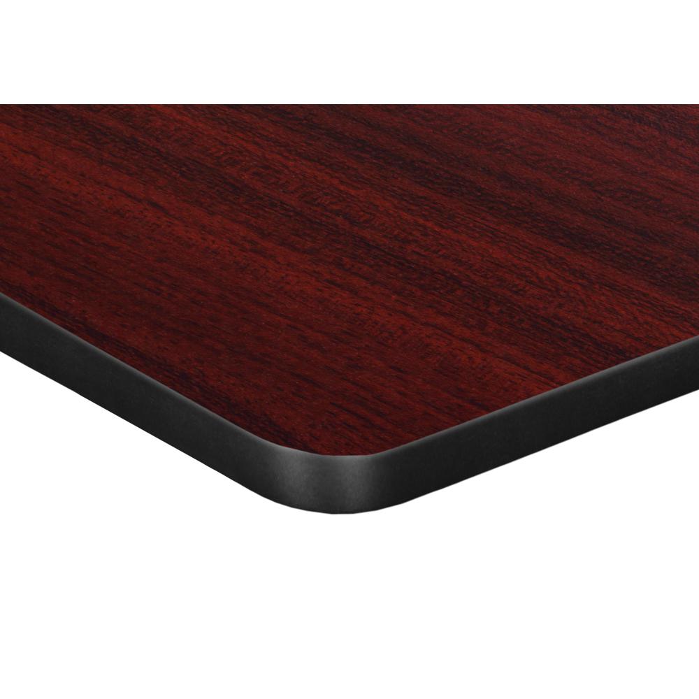 Kee 30" Square Slim Table - Mahogany/ Chrome. Picture 2